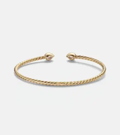 David Yurman Petite Modern Renaissance Cablespira 18kt gold bracelet with diamonds | Thumbnail 2