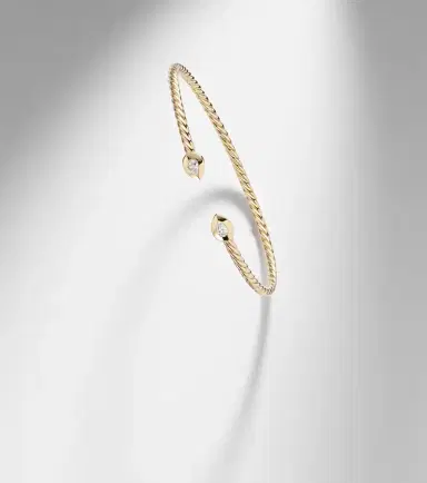 David Yurman Petite Modern Renaissance Cablespira 18kt gold bracelet with diamonds | Thumbnail 5