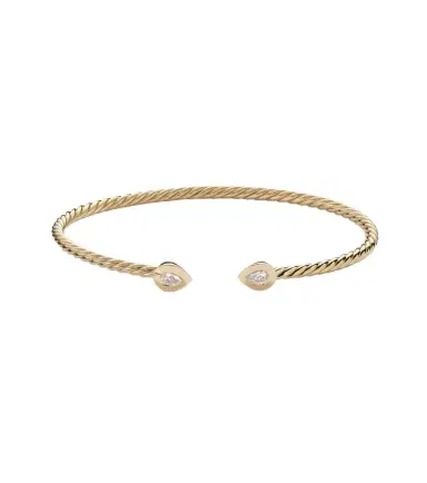 David Yurman Petite Modern Renaissance Cablespira 18kt gold bracelet with diamonds | Thumbnail 1