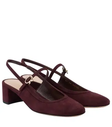 Gianvito Rossi 45 suede slingback pumps | Thumbnail 1 Gianvito Rossi 45 suede slingback pumps | Thumbnail 1