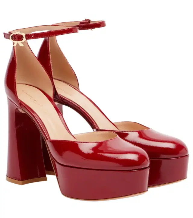 Gianvito Rossi Hilary 100 patent leather platform pumps