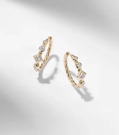 David Yurman Petite Modern Renaissance 18kt gold earrings with diamonds | Thumbnail 5 David Yurman Petite Modern Renaissance 18kt gold earrings with diamonds | Thumbnail 5