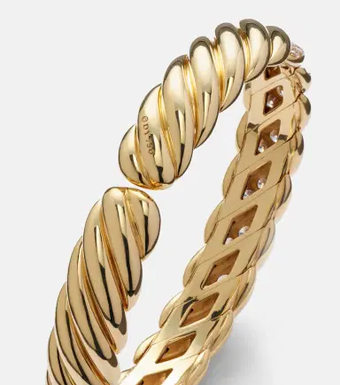 David Yurman Sculpted Cable Flex 18kt gold bracelet with diamonds | Thumbnail 2 David Yurman Sculpted Cable Flex 18kt gold bracelet with diamonds | Thumbnail 2