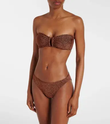 Eres Etincelant lurex bandeau bikini bottoms | Thumbnail 2
