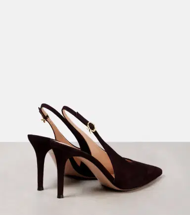 Gianvito Rossi Robbie suede slingback pumps | Thumbnail 2 Gianvito Rossi Robbie suede slingback pumps | Thumbnail 2