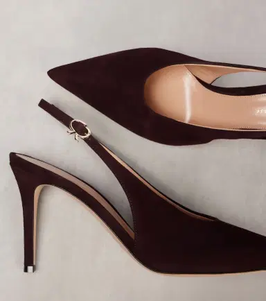 Gianvito Rossi Robbie suede slingback pumps | Thumbnail 3 Gianvito Rossi Robbie suede slingback pumps | Thumbnail 3