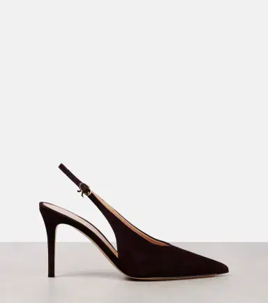 Gianvito Rossi Robbie suede slingback pumps | Thumbnail 4 Gianvito Rossi Robbie suede slingback pumps | Thumbnail 4