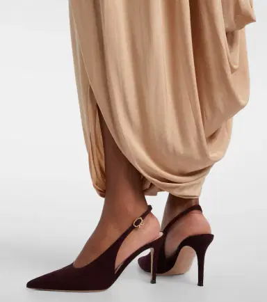 Gianvito Rossi Robbie suede slingback pumps | Thumbnail 6 Gianvito Rossi Robbie suede slingback pumps | Thumbnail 6