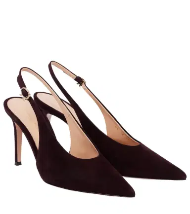 Gianvito Rossi Robbie suede slingback pumps | Thumbnail 1 Gianvito Rossi Robbie suede slingback pumps | Thumbnail 1