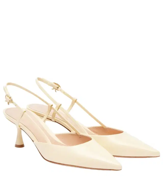 Gianvito Rossi Ascent 55 leather slingback pumps