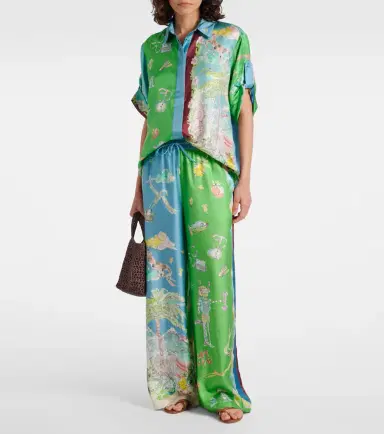 Alemais Alémais Daria printed silk satin shirt | Thumbnail 5