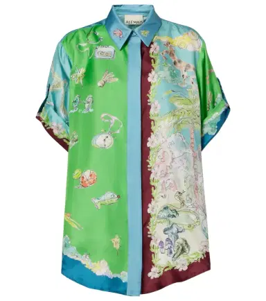 Alemais Alémais Daria printed silk satin shirt | Thumbnail 1