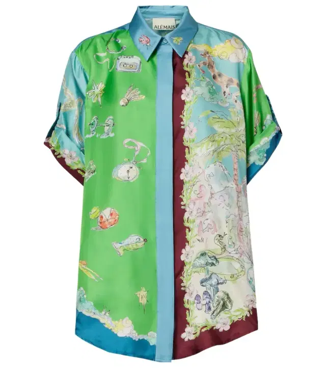 Alemais Alémais Daria printed silk satin shirt