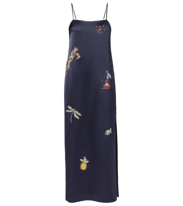 Alemais Alémais x Anouk Colantoni Fontaine slip midi dress