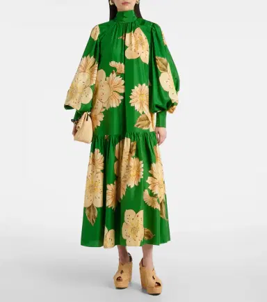Alemais Alémais Sage floral silk midi dress | Thumbnail 2