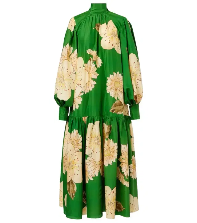 Alemais Alémais Sage floral silk midi dress