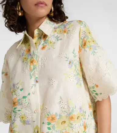 Alemais Alémais Juliette floral linen shirt | Thumbnail 2