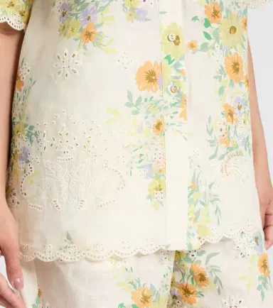 Alemais Alémais Juliette floral linen shirt | Thumbnail 4