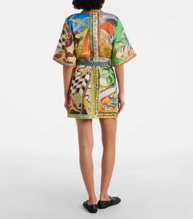 Alemais Alémais Lucky Pace printed linen shirt dress | Thumbnail 5