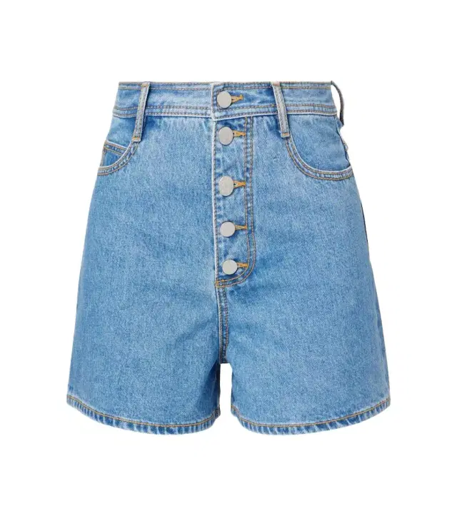Alemais Alémais Stephi high-rise denim shorts