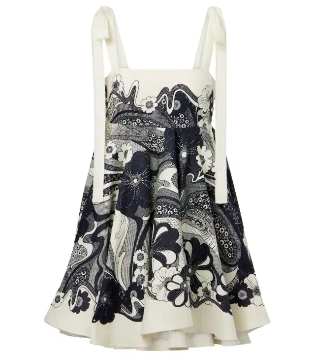 Alemais Alémais Mickey floral linen minidress