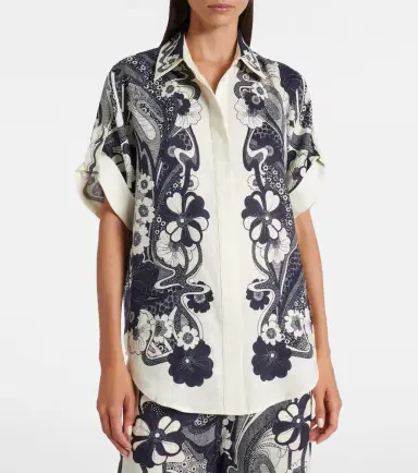 Alemais Alémais Mickey printed linen shirt | Thumbnail 4