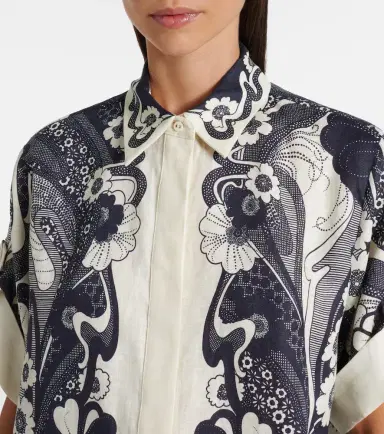 Alemais Alémais Mickey printed linen shirt | Thumbnail 5