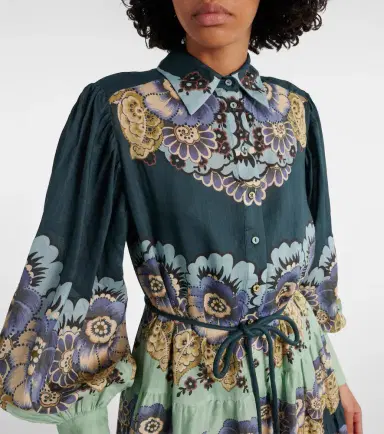 Alemais Alémais Madalena floral ramie shirt dress | Thumbnail 3