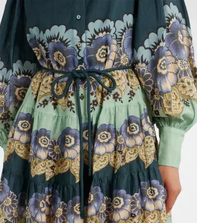 Alemais Alémais Madalena floral ramie shirt dress | Thumbnail 6