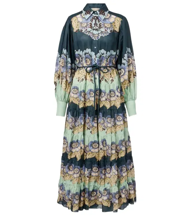 Alemais Alémais Madalena floral ramie shirt dress