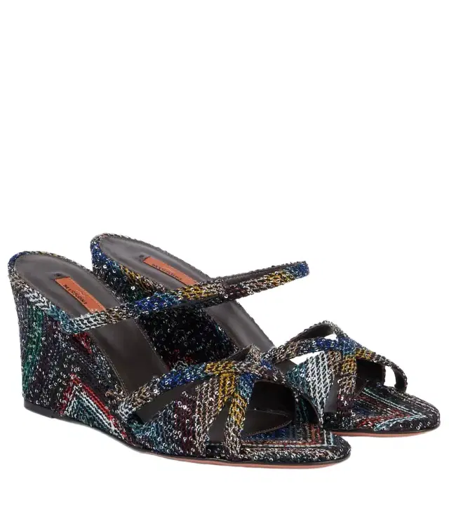 Missoni Lucy Caperdoni sequined wedges