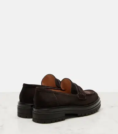 Gianvito Rossi Davis suede penny loafers | Thumbnail 2 Gianvito Rossi Davis suede penny loafers | Thumbnail 2