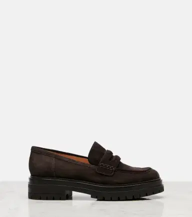 Gianvito Rossi Davis suede penny loafers | Thumbnail 3 Gianvito Rossi Davis suede penny loafers | Thumbnail 3