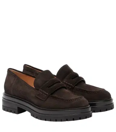 Gianvito Rossi Davis suede penny loafers | Thumbnail 1 Gianvito Rossi Davis suede penny loafers | Thumbnail 1