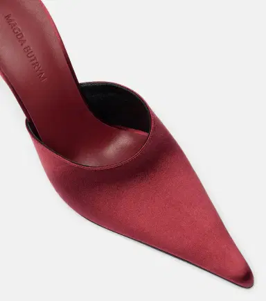Magda Butrym Floral-appliqué satin pumps | Thumbnail 2