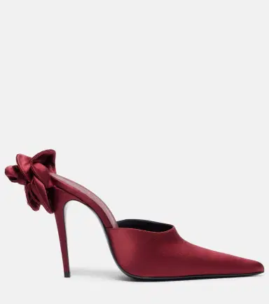 Magda Butrym Floral-appliqué satin pumps | Thumbnail 4