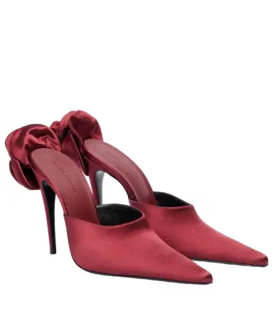 Magda Butrym Floral-appliqué satin pumps | Thumbnail 1