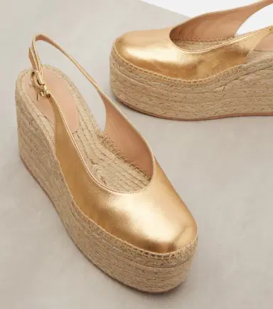 Gianvito Rossi Metallic leather espadrille wedges | Thumbnail 2 Gianvito Rossi Metallic leather espadrille wedges | Thumbnail 2
