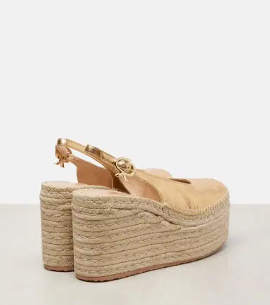 Gianvito Rossi Metallic leather espadrille wedges | Thumbnail 4 Gianvito Rossi Metallic leather espadrille wedges | Thumbnail 4