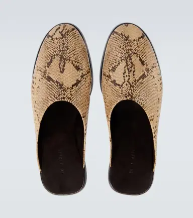 Fear of god Snake-effect leather mules | Thumbnail 4 Fear of god Snake-effect leather mules | Thumbnail 4