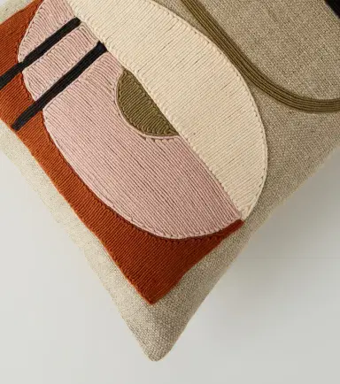 Jonathan Adler Embroidered linen cushion | Thumbnail 3