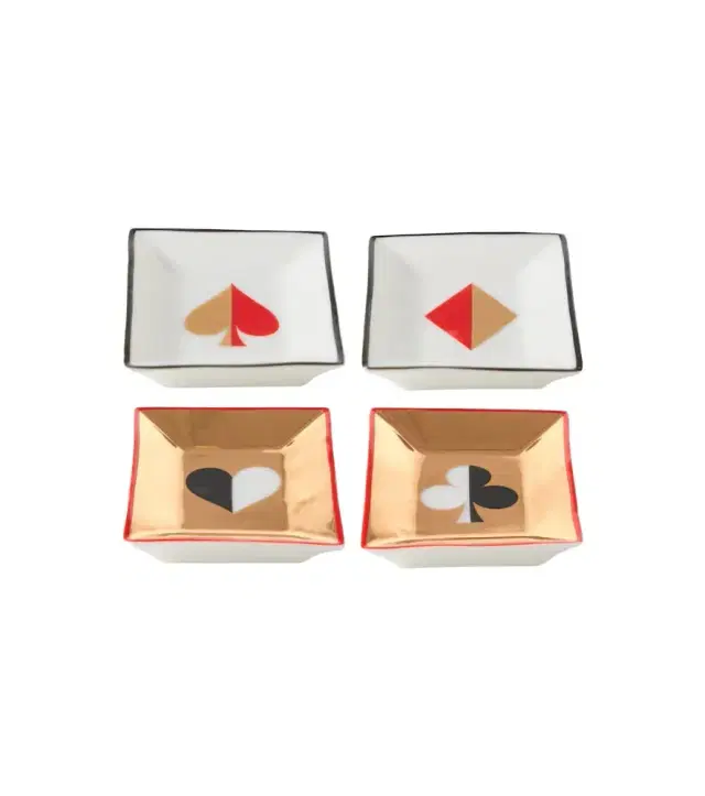 Jonathan Adler Dealer's Choice set of 4 decorative trays
