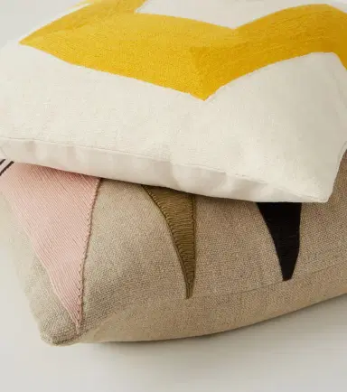 Jonathan Adler Monterey Triangles linen cushion | Thumbnail 4