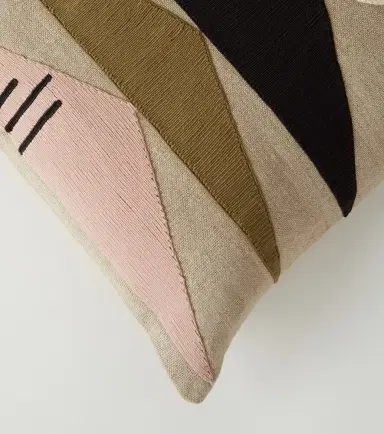 Jonathan Adler Monterey Triangles linen cushion | Thumbnail 5