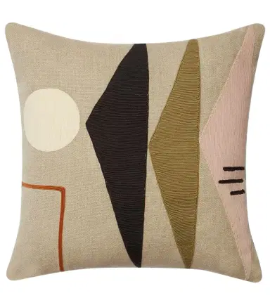 Jonathan Adler Monterey Triangles linen cushion | Thumbnail 1