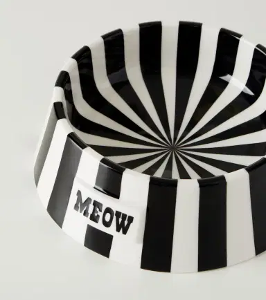 Jonathan Adler Vice Meow striped cat bowl | Thumbnail 2