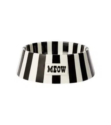 Jonathan Adler Vice Meow striped cat bowl | Thumbnail 1