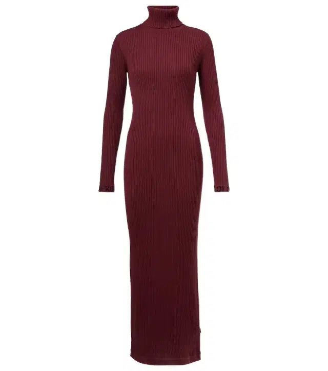 Goldbergh Mireille ribbed-knit turtleneck midi dress