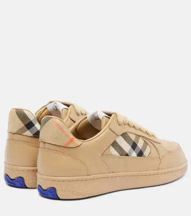 Burberry Check leather sneakers | Thumbnail 2