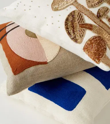 Jonathan Adler Botanist Mushroom Field linen cushion | Thumbnail 2